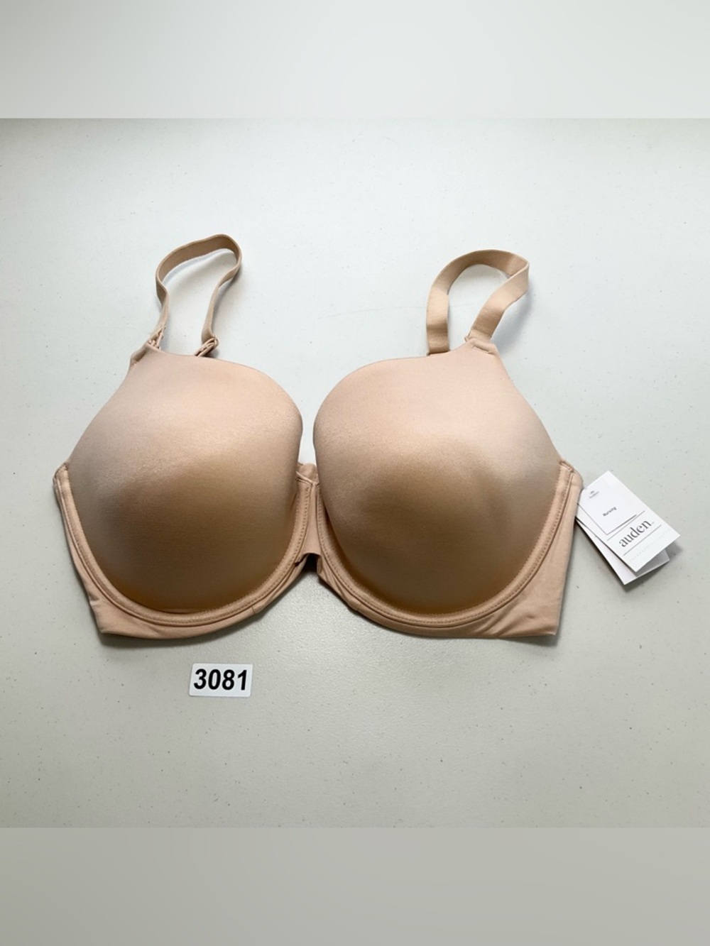 Auden Nursing Bra Beige 36DDD Adjustable Straps Underwire Full Coverage